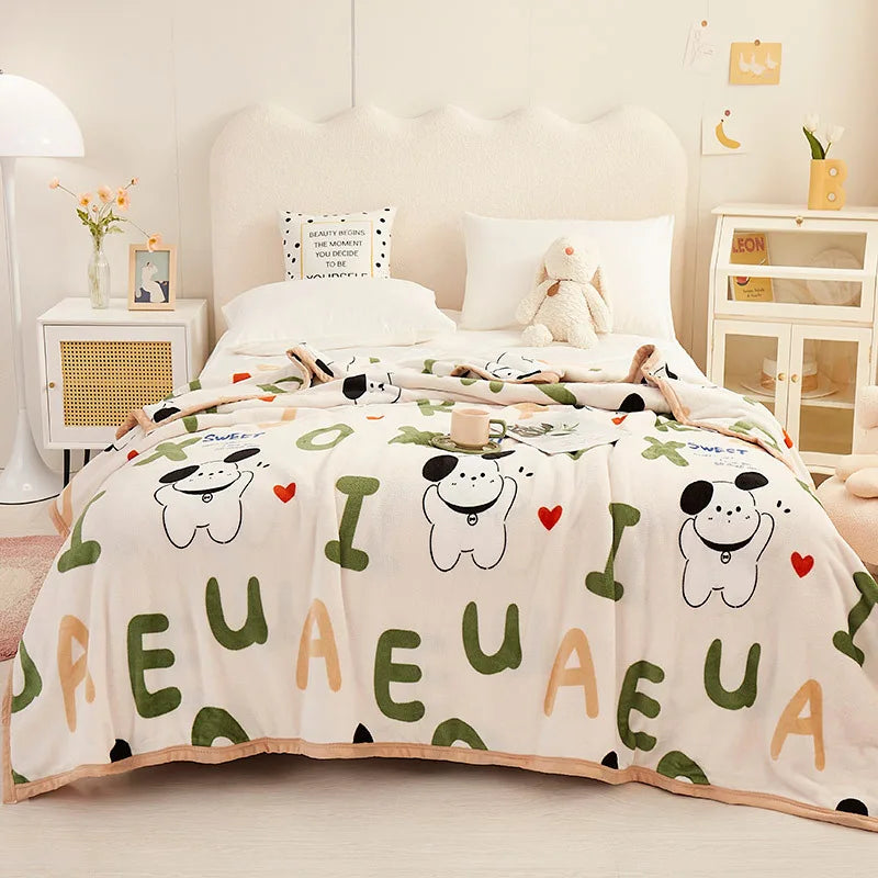 Afralia™ Soft Velvet Ferret Print Blanket for Warmth and Comfort - Autumn Ready