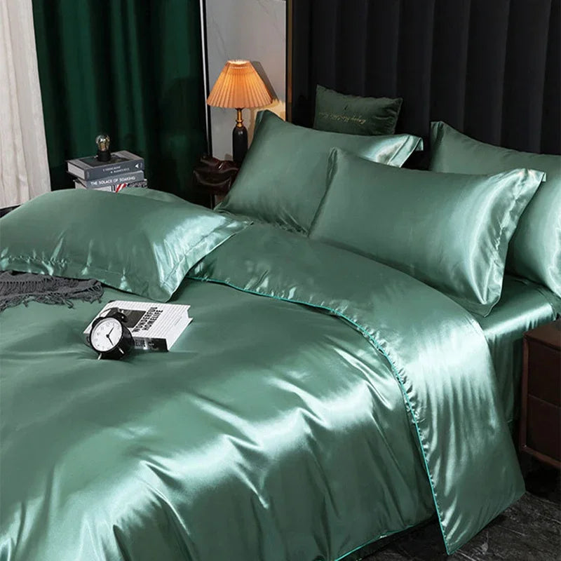 Afralia™ Silk Bedding Sets: Smooth Comforter Covers for Cool Summer Sleep