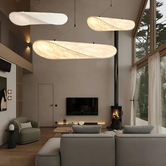 Afralia™ Silk Pendant Chandelier: Modern Dining Room Hanging Light