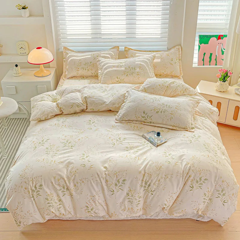 Afralia™ Geometric Pattern Single Duvet Cover, Cozy Cotton Bedding for Autumn/Winter