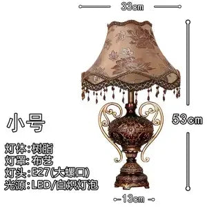 Afralia™ Retro European Style Bedside Desk Lamp for Luxurious Living Room and Study Table