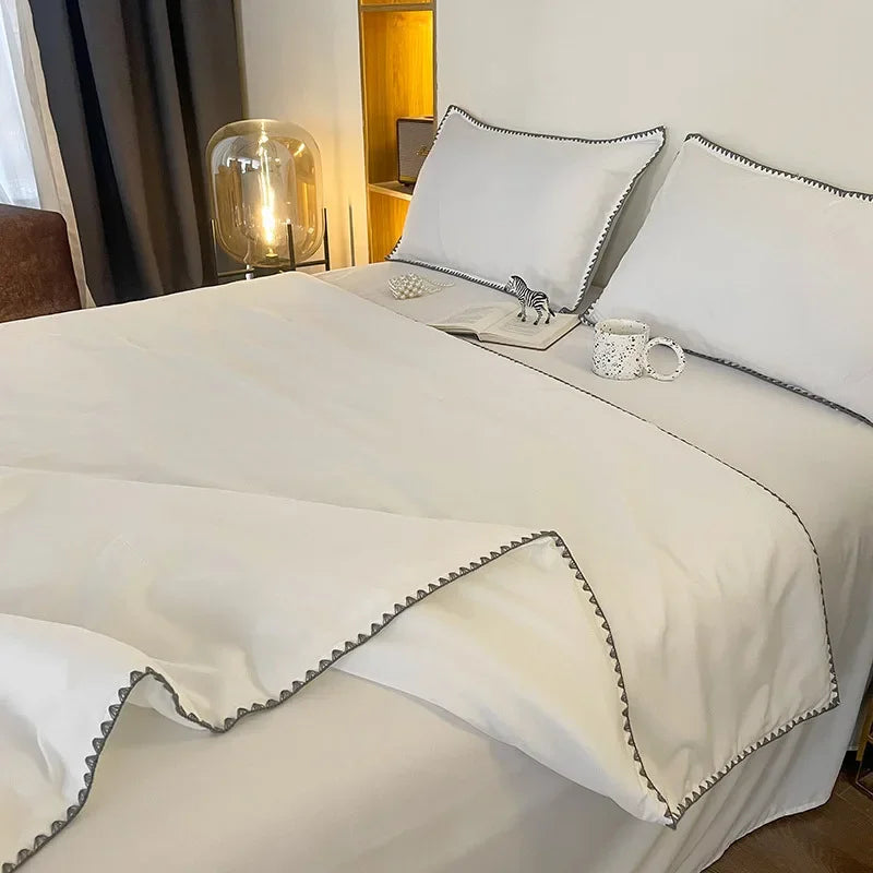 Afralia™ Embroidery Cooling Comforter, Queen Size, Soft & Breathable for Spring Summer