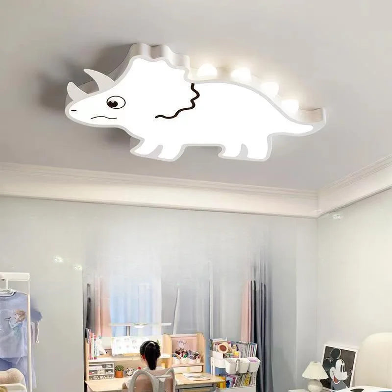 Afralia™ Kids Room Ceiling Lamp Full Spectrum Eye Protection Cream Wind Airplane Light
