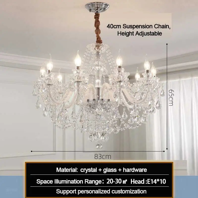 Afralia™ Crystal Wedding Chandelier Ceiling Light, Luxury Home Decor Pendant Lamps