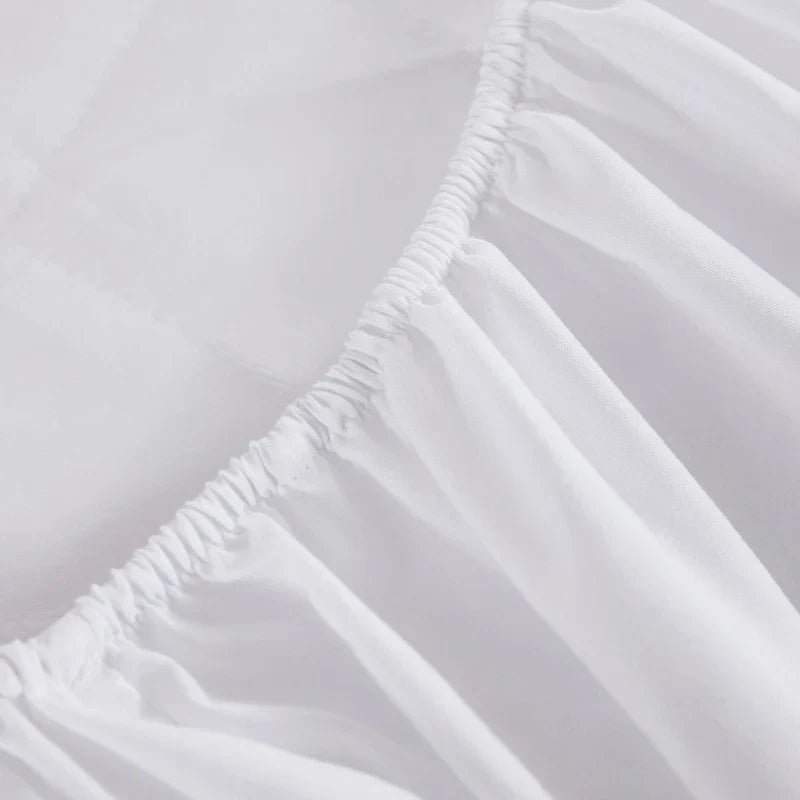 Afralia™ Quilted Waterproof Fitted Mattress Cover | Queen King Size White Bedsheet