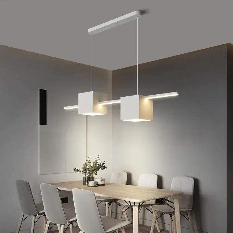 Afralia™ Square LED Chandelier: Modern Home Decor Lighting for Living, Dining & Bedroom