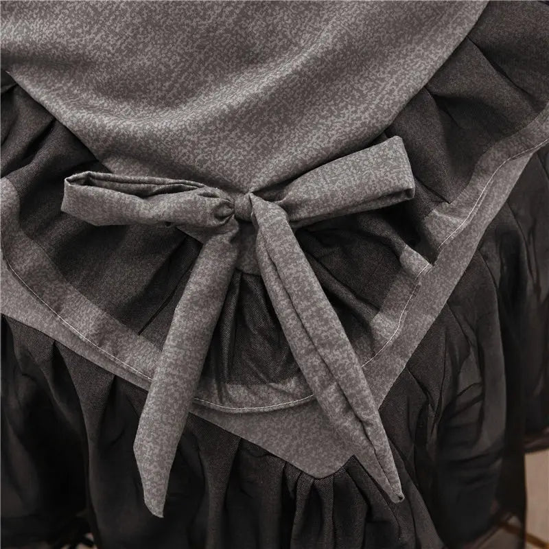 Afralia™ Korean Bed Skirt Set with Ruffled Edges - Solid, Skin-Friendly Bedding Kit