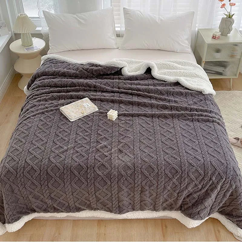 Afralia™ Coral Fleece Blanket: MultiFunctional Soft Skin-Friendly Warm Shawl