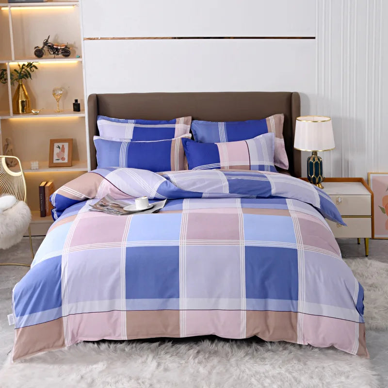 Afralia™ Pastoral Printed Cotton Comforter Cover for Queen King Bed - Four Seasons