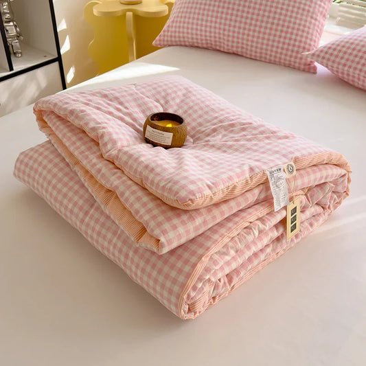 Afralia™ Cotton Summer Quilt with Soybean Fiber Filling - Thin Comforter for All Seasons