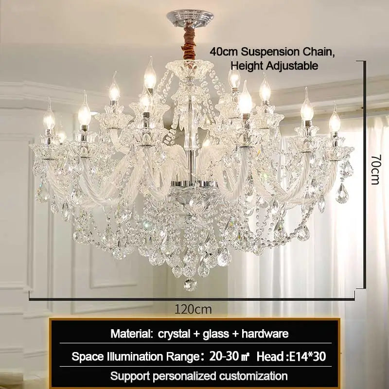 Afralia™ Crystal Wedding Chandelier Ceiling Light, Luxury Home Decor Pendant Lamps