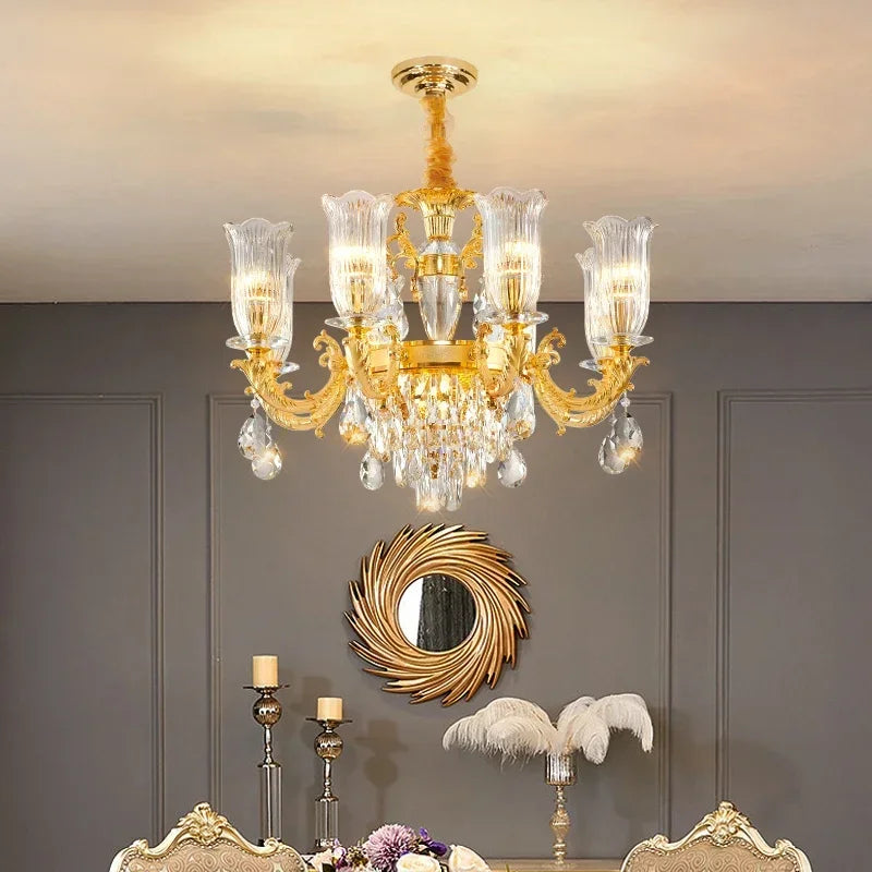 Afralia™ Crystal LED Chandelier for Luxurious European Living Spaces