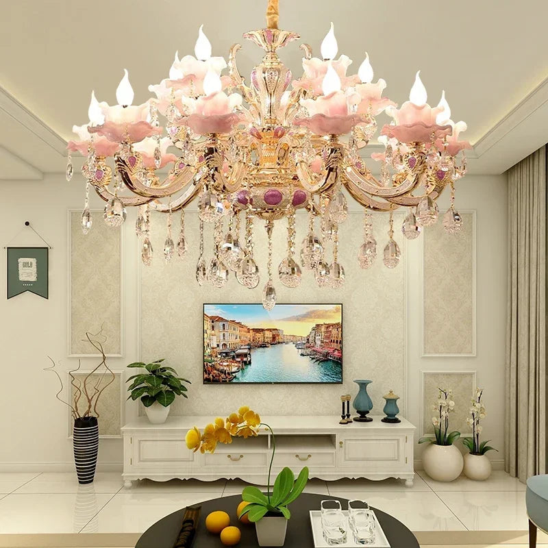 Afralia™ Crystal Chandelier: Modern European Living Room Lighting for a Stylish Ambiance