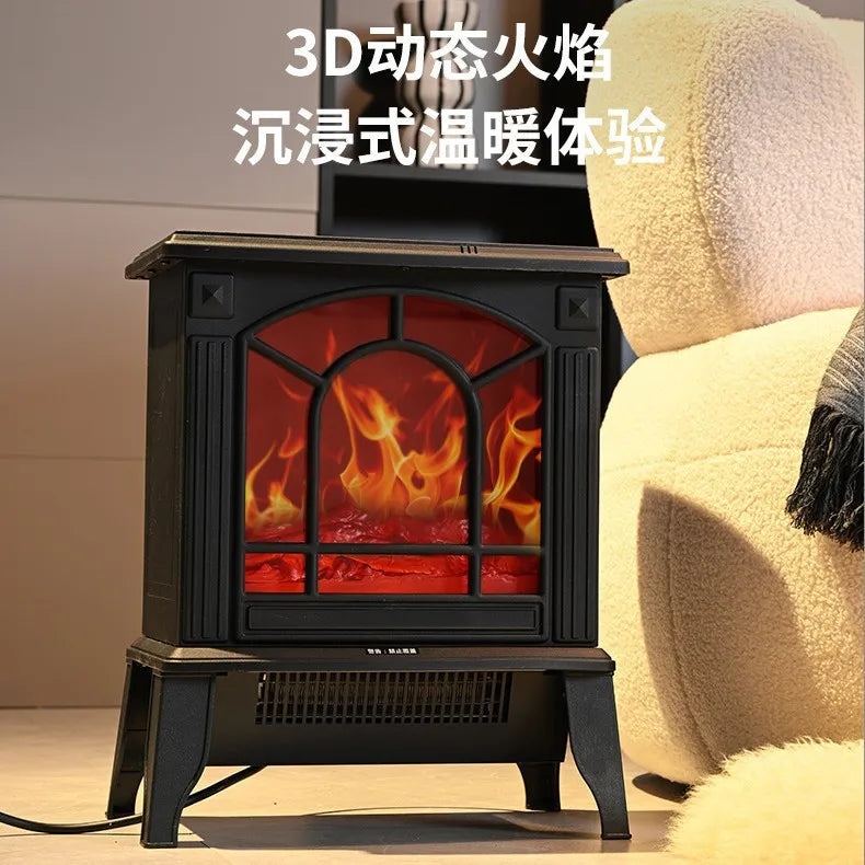 Afralia™ 3D Flame Electric Fireplace Heater | Instant Heat | Wide-Area Airflow | Modern Home Stove