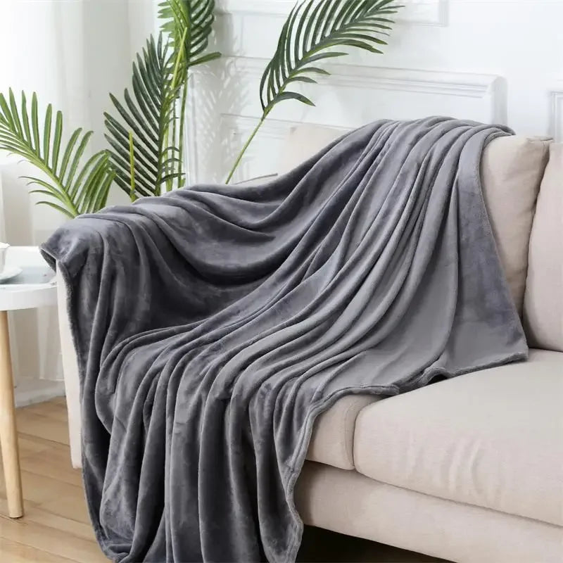 Afralia™ Cozy Flannel Warm Blanket: Soft Plush Coral Fleece Bed Cover & Shawl