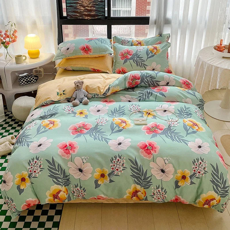Afralia™ Nordic Style Letter Print Bedding Set, Single/Double/Queen/King Size, Soft & Non-Pilling Comforter Kit.