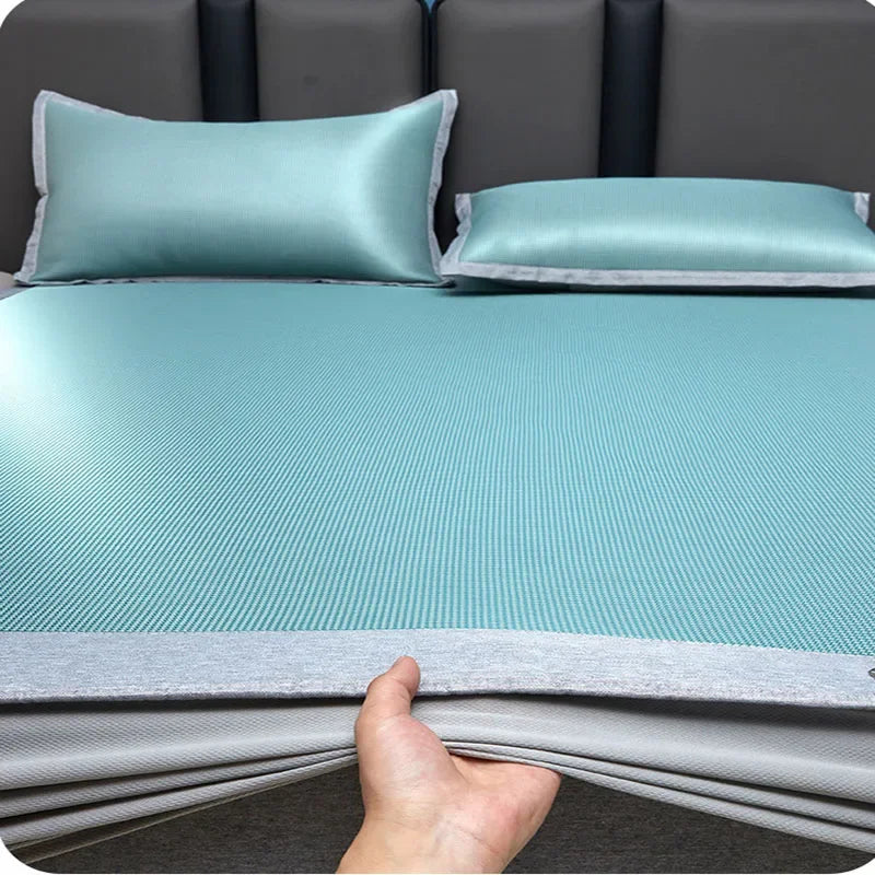 Afralia™ Cooling Jacquard Fitted Sheet: Skin Friendly, Breathable Single Mattress Protector
