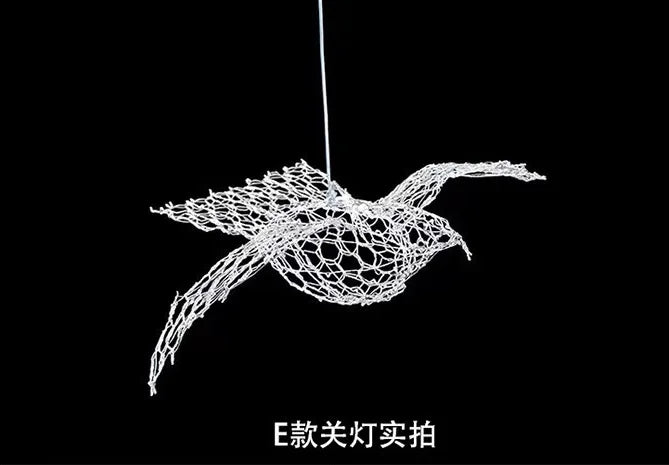 Afralia™ Fish-shaped Iron Net Pendant Lights, Industrial Style for Stores and Coffee Shops