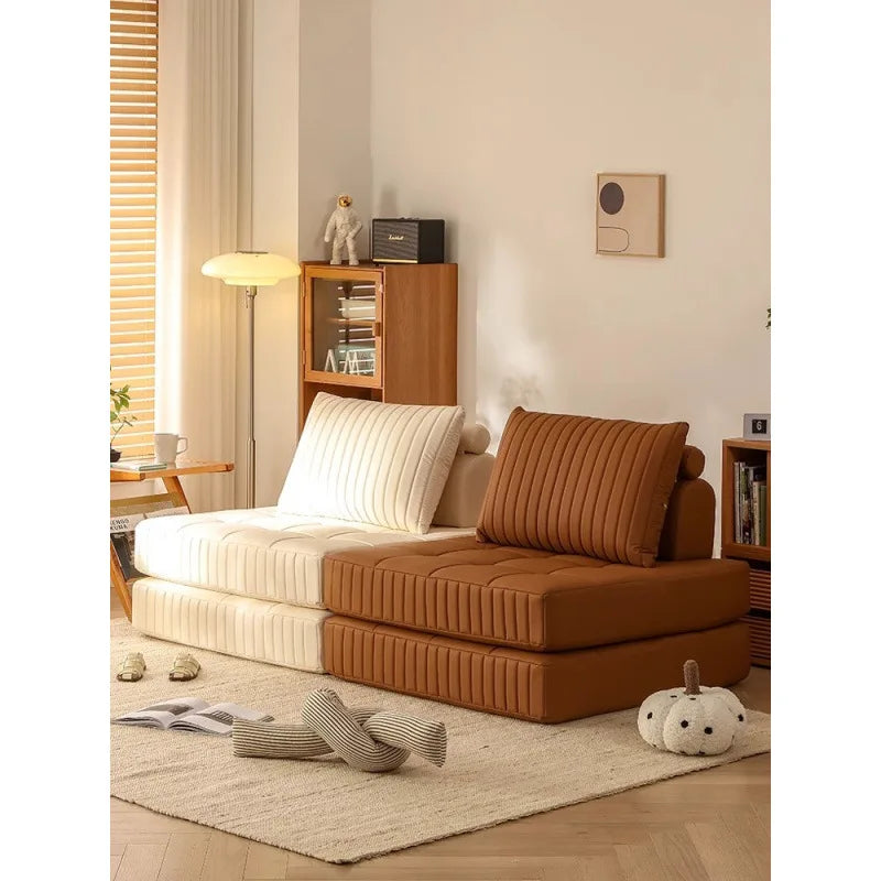 Afralia™ Retro Luxury Corduroy Double Sofa Bed - Customizable & Washable