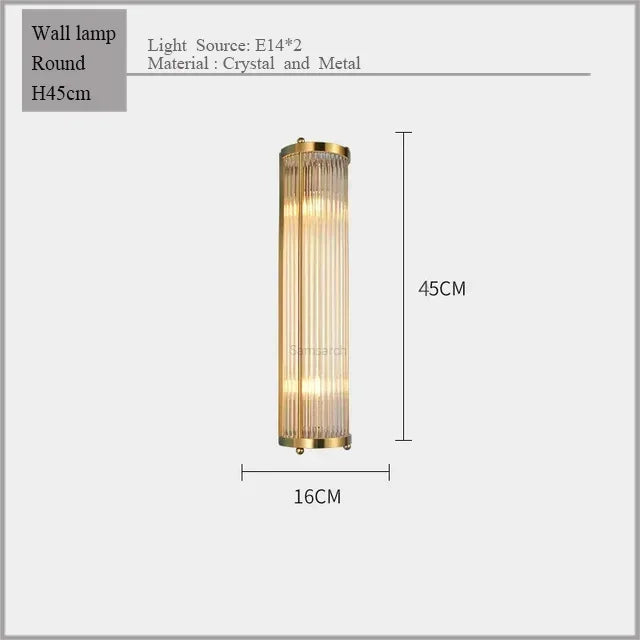Afralia™ Golden Brass Linear Crystal Chandelier - Luxury Pendant Light for Home