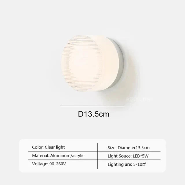 Afralia™ Circular Wall Lamp for Hallway, Bedroom & Courtyard Decoration