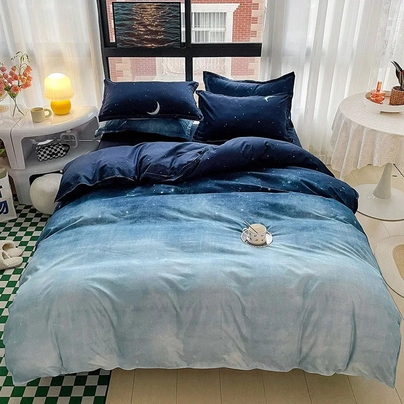 Afralia™ Nordic Style Letter Print Bedding Set, Single/Double/Queen/King Size, Soft & Non-Pilling Comforter Kit.