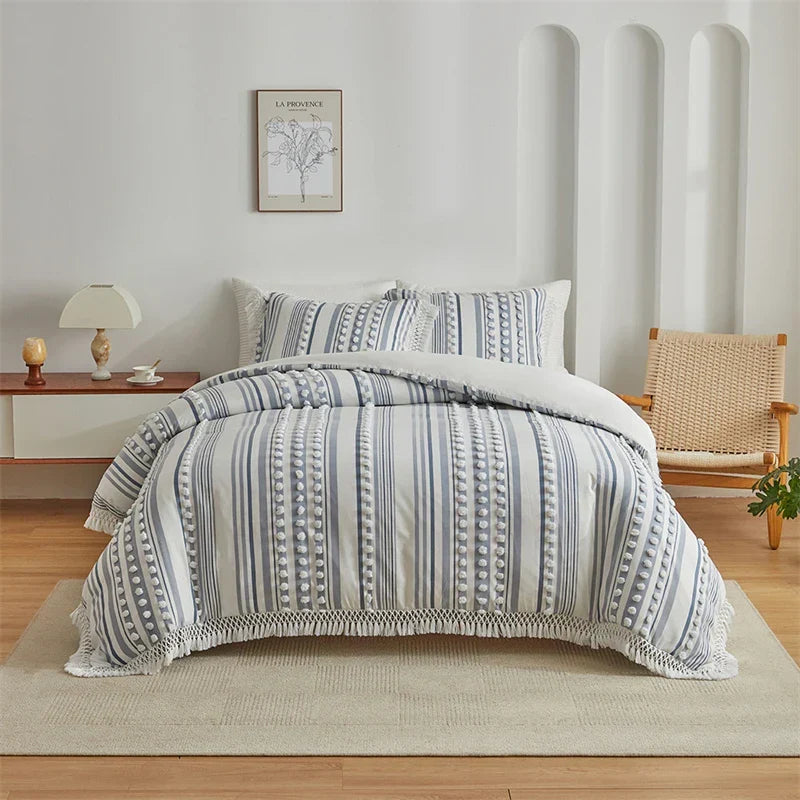 Afralia™ Solid Color Duvet Cover Set in Soft Skin-friendly Fabric