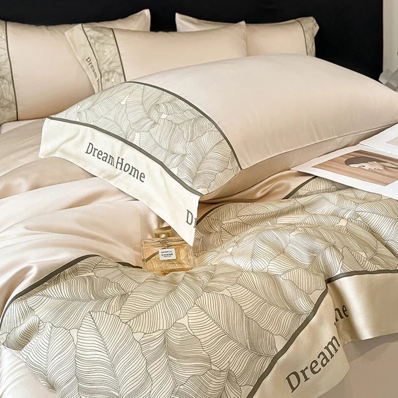 Afralia™ Luxe Rayon Silk Solid Duvet Cover Set: Summer Cozy Satin Bedding for Skin-Friendly Sleep