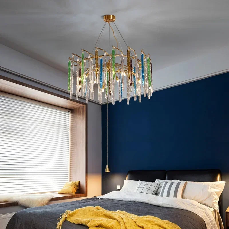 Afralia™ Nordic Luxury Crystal Ceiling Chandelier for Living Room, Bedroom, and Restaurant