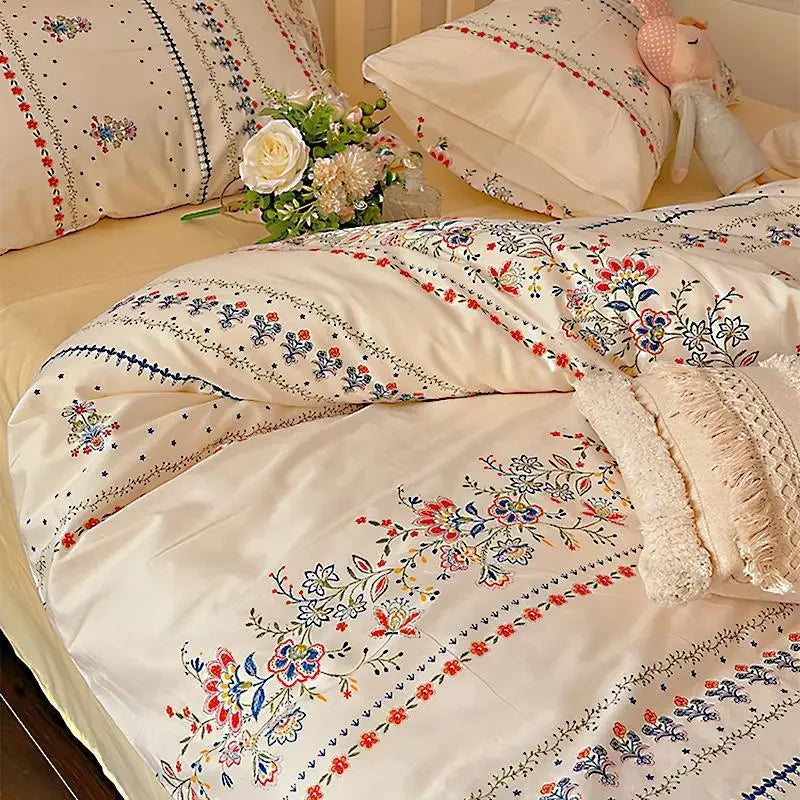 Afralia™ Boho Cotton Printed Bedding Set | Super Soft Bed Sets for Single Double Size