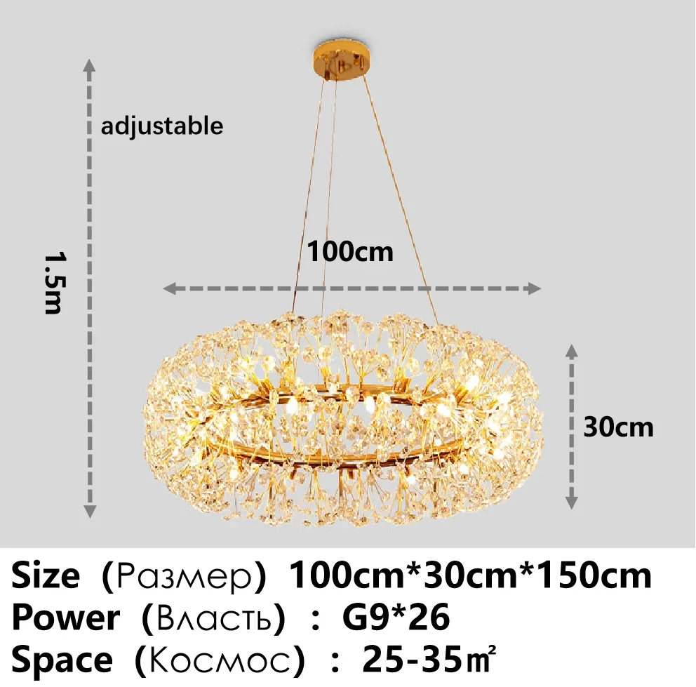 Afralia™ LED Ceiling Chandelier for Home Décor & Lighting in Living Room, Bedroom, Kitchen & Dining