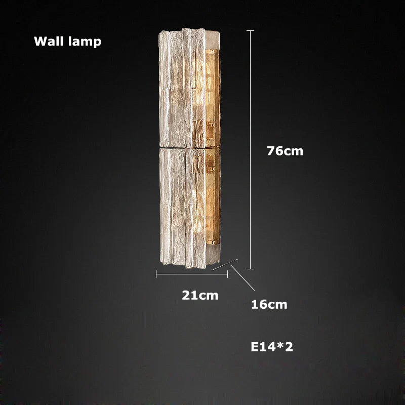 Afralia™ LED Gold Smoky Gray Glass Chandelier - Creative Living Room Ceiling Fixture