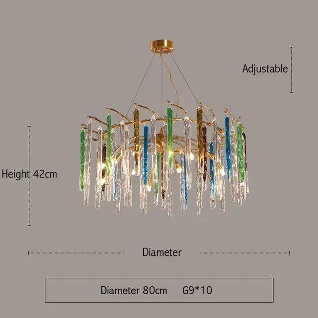 Afralia™ Nordic Luxury Crystal Ceiling Chandelier for Living Room, Bedroom, and Restaurant
