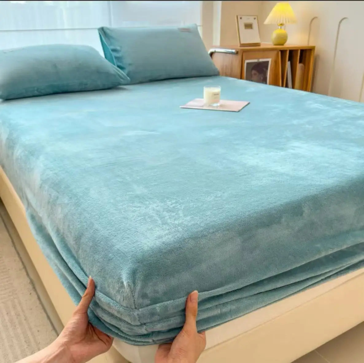 Afralia™ Cozy Milk Velvet Fitted Sheet for Autumn & Winter Mattress Topper