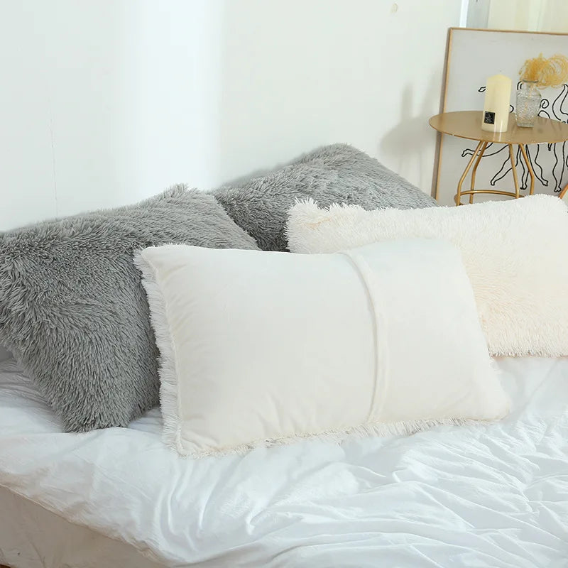 Afralia™ Plush Velvet Pillowcase – Ultra Soft Envelope Style Cover for Bedroom
