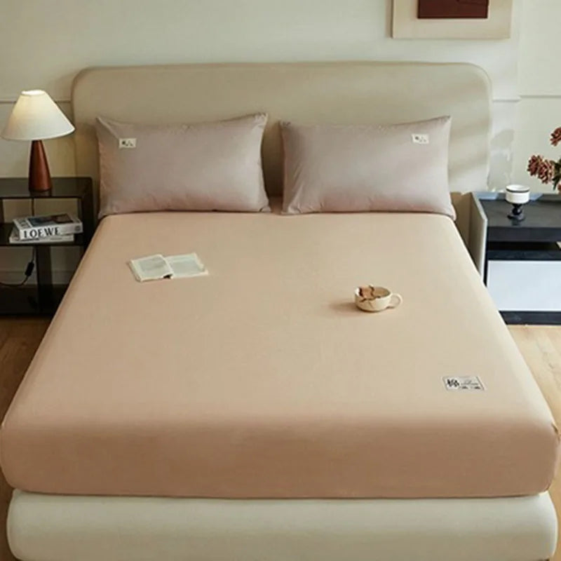 Afralia™ Soft Cotton Anti-Slip Fitted Sheet: European Skin-Friendly Mattress Protector