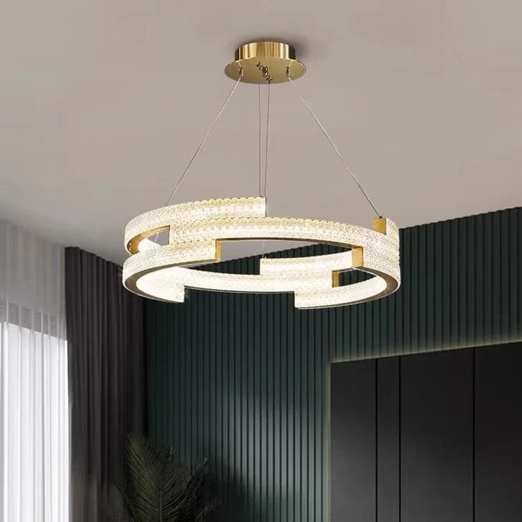 Afralia™ Ring Chandelier: Designer Minimalist Living Room Light
