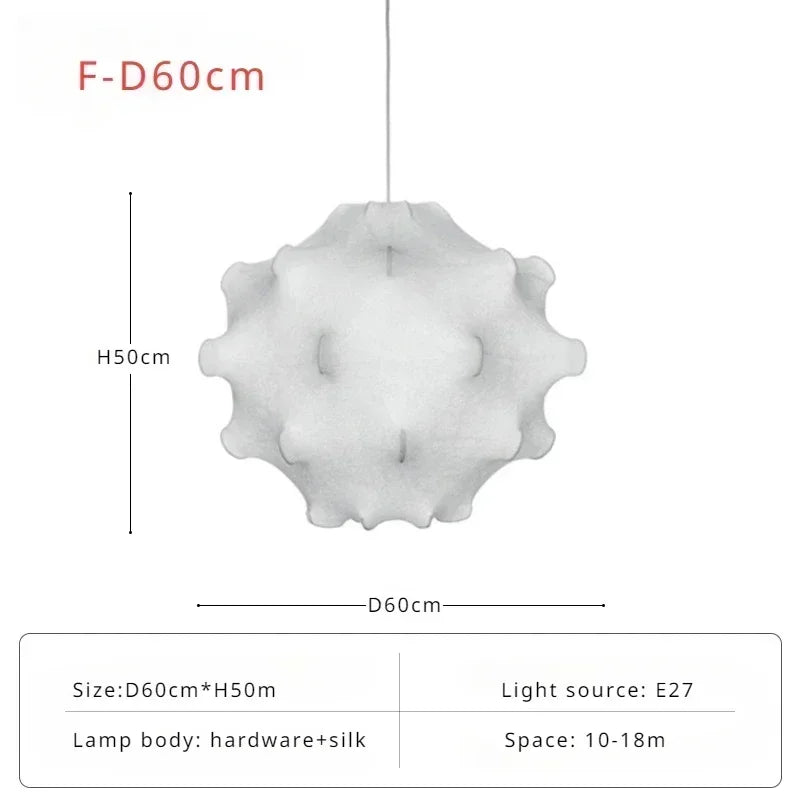 Afralia™ Japanese Silk Pendant Chandelier - Modern Designer Home Lighting