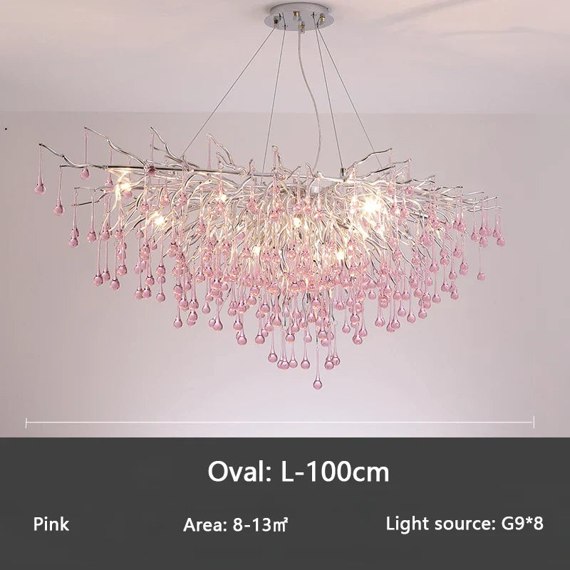 Afralia™ Chrome Crystal Chandelier for Bedroom and Living Room