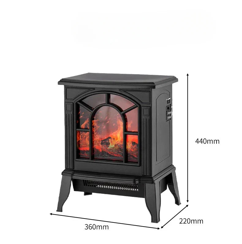 Afralia™ 3D Flame Electric Fireplace Heater | Instant Heat | Wide-Area Airflow | Modern Home Stove