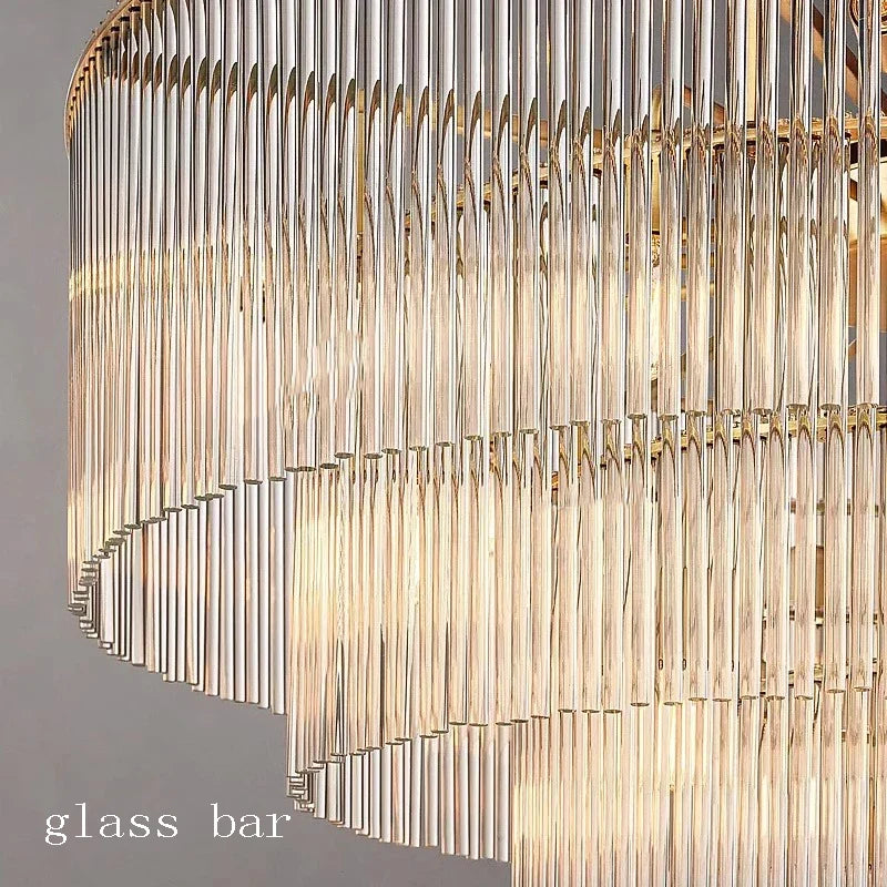 Afralia™ Nordic Luxury Brass Chandelier with Glass Shade