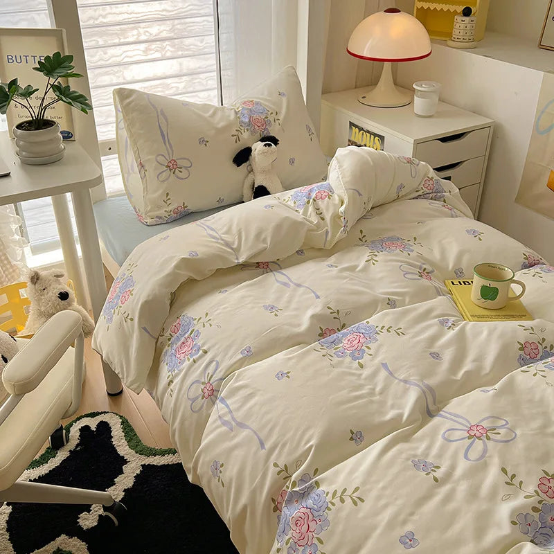 Afralia™ Cartoon Style Cotton Printed Bedding Sets in Single/Double Size