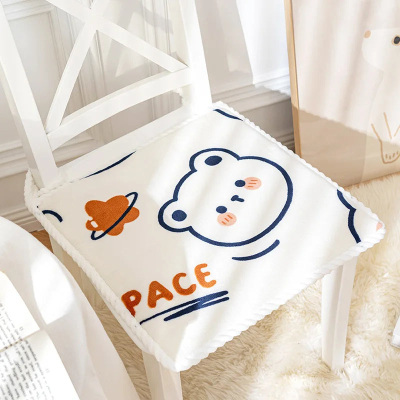 Afralia™ Milk Velvet Chair Cushion - Cozy Winter Seat Pad with Non-slip Strap