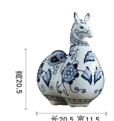 Afralia™ Porcelain Horse Sculpture: Hand-Painted Ceramic Statue for Art Collection and Home Decor
