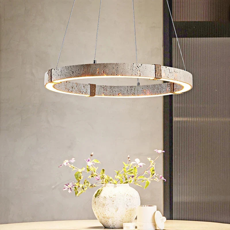 Afralia™ Marble Stone Sphere LED Chandelier Modern Nordic Ceiling Lamp for Living Room