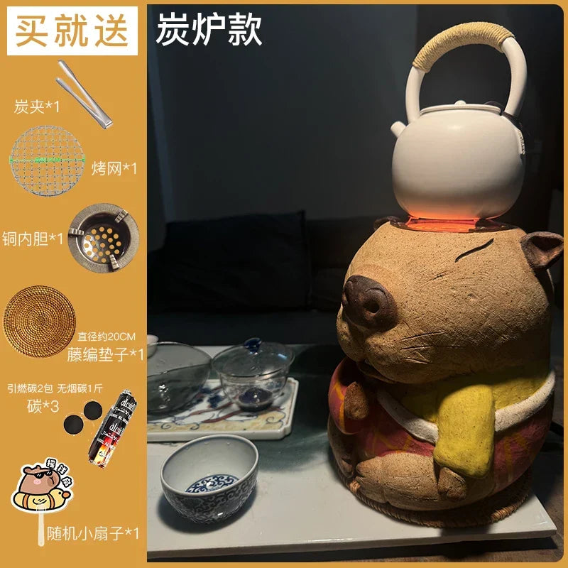 Afralia™ Handmade Refractory Carbon Oven Surrounding Stove Electric Ceramic Stove