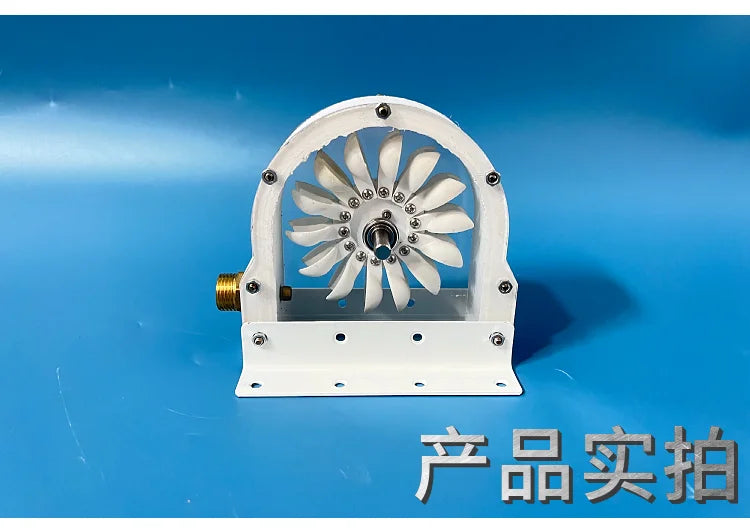 Afralia™ Hydroelectric Generator Impulse Pelton Turbine with DIY Adapter, 100-300W 500-4000RPM