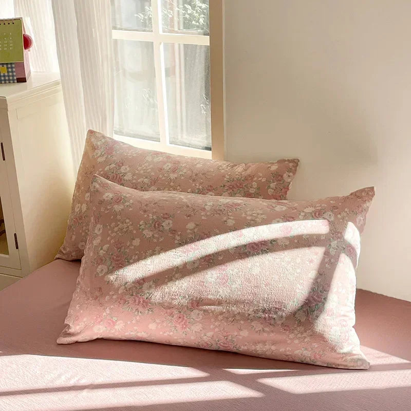 Afralia™ Jacquard Double-Layer Yarn Fitted Sheet Set - Cloud Touch Soft Skin-Friendly Bedroom Decor