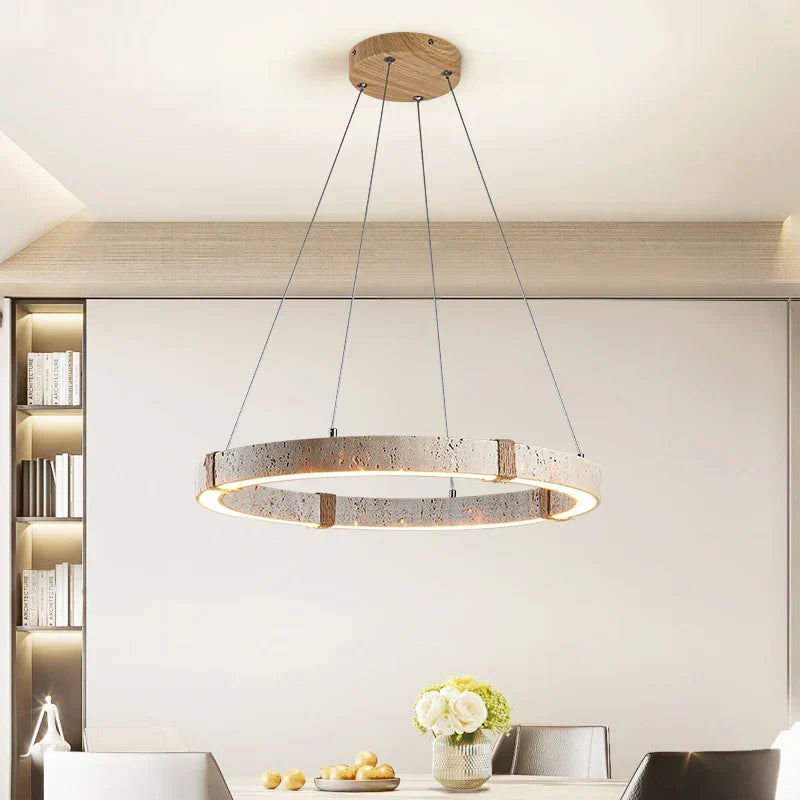 Afralia™ Marble Stone Sphere LED Chandelier Modern Nordic Ceiling Lamp for Living Room
