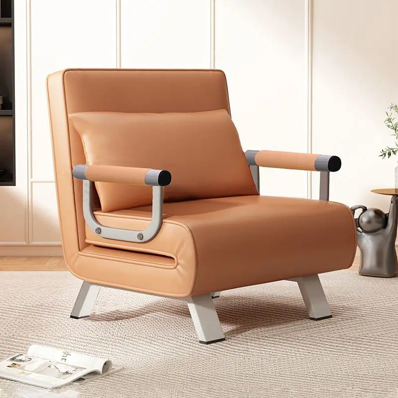 Afralia™ Luxury Modern Folding Sofa Bed Single Lounge Chair Elegant Apartment Recliner